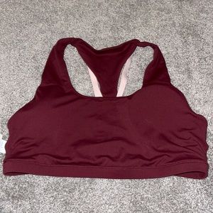 Fabletics XXL Maroon Kessler Sports Bra